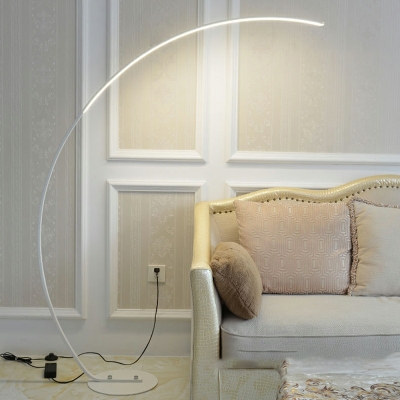 1 Light Floor Modern Style Lamps Linear Shade Metal Standard Lamps for Living Room