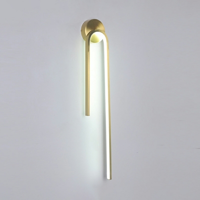 1-Light Wall Mount Lighting Contemporary Style Linear Shape Metal Sconce Light Fixtures