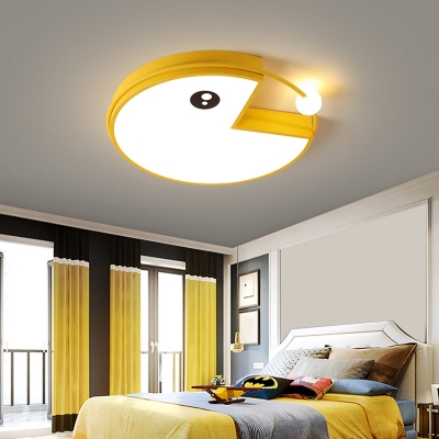 2-Light Flush Light Fixtures Kids Style Geometric Shape Metal Ceiling Mounted Lights