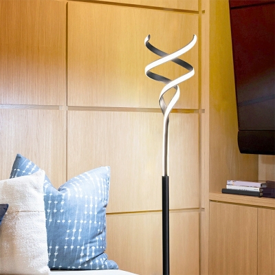 2 Lights Floor Lamps Modern Style Silica Gel Standard Lamps for Living Room