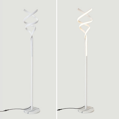 2 Lights Floor Lamps Modern Style Silica Gel Standard Lamps for Living Room