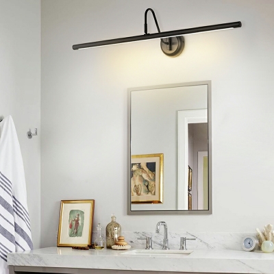 Modern Wall Mounted Light Fixture Metal Black Vanity Lighting for Bathroom