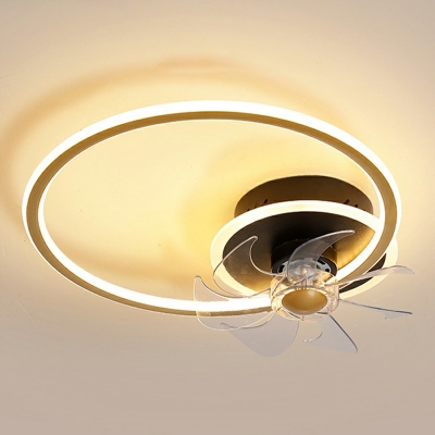 Ring Shape Ceiling Fans LED  with Acrylic Shade Minimalism Fan Lighting