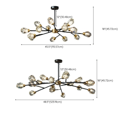 Sputnik Modern Chandelier Lighting Fixtures Minimalism Suspension Light for Living Room