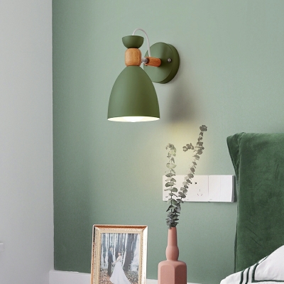 1-Light Sconce Light Fixtures Modern Style Cone Shape Metal Wall Mount Lighting