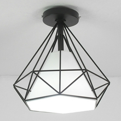 Fabric Semi Flush Ceiling Light Fixtures Traditional Ceiling Light Fixture for Living Room