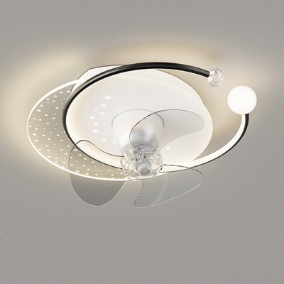 Flush Fan Light Fixtures Modern Style Acrylic Flush Mount Lights for Living Room