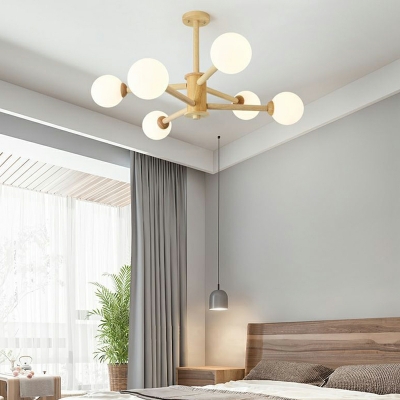 Hanging Light Kit Modern Style Glass Pendant Chandelier for Living Room