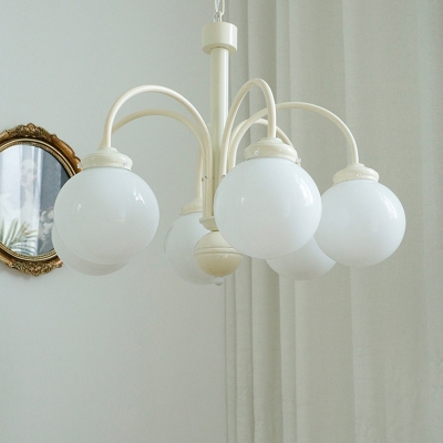 Modern Chandelier Pendant Light Globe Glass Hanging Ceiling Lights for Living Room
