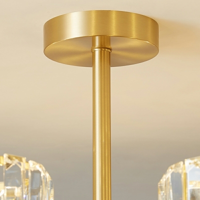 Pendant Light Modern Style Crystal Hanging Lamps Kit for Living Room