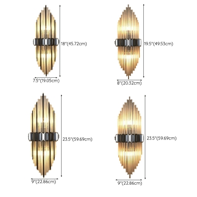 Two Bulbs Wall Sconce Lighting with Crystal Shade Wall Mounted Light Fixtures