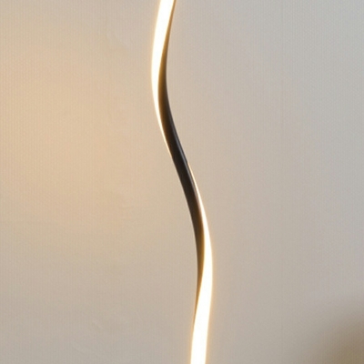 1 Light Floor Lamps Modern Style Linear Shade Plastic Standard Lamps for Living Room