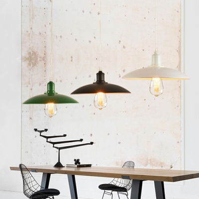 1-Light Hanging Lamp Kit Modernist Style Cone Shape Metal Pendant Ceiling Lights