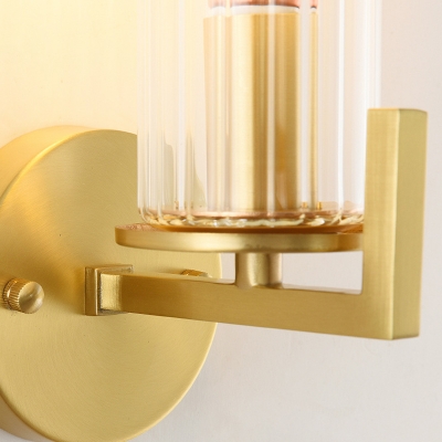 1-Light Sconce Lights Simple Style Cylinder Shape Metal Wall Mounted Lamps