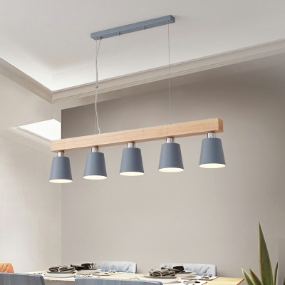 5-Light Pendant Ceiling Lights Minimalism Style Cone Shape Metal Hanging Lamp Kit