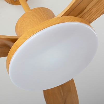Contemporary Semi Flush Mount Light Fixture Wood Semi Flush Mounted Fan Led Lights