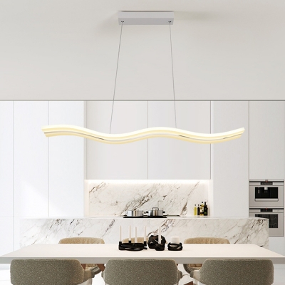 Island Pendant Lights Modern Style Acrylic Chandelier Light for Living Room