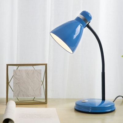 Metallic Nightstand Lamp Single Head Table Lamp for Kid's Bedroom