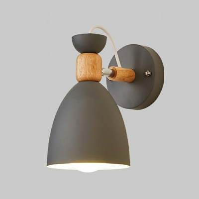1-Light Sconce Light Fixtures Modern Style Cone Shape Metal Wall Mount Lighting