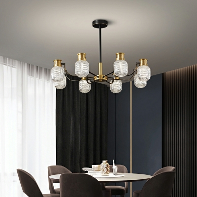 15-Light Flush Light Fixtures Contemporary Style Geometric Shape Metal Ceiling Mounted Lights