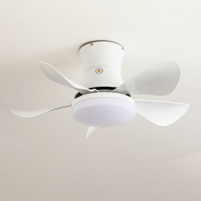 Acrylic Shade Flush Mount Ceiling Fans LED Fan Lighting for Kid's Bedroom