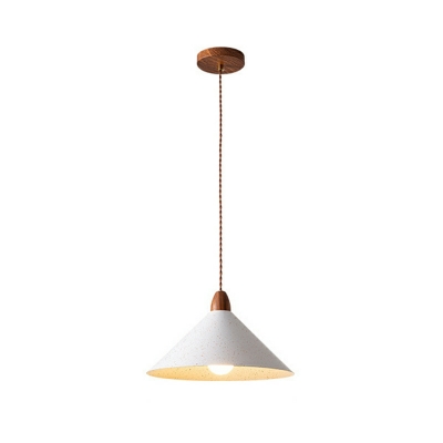 Cone Suspended Lighting Fixture Modern Style Metal Ceiling Pendant Light for Living Room