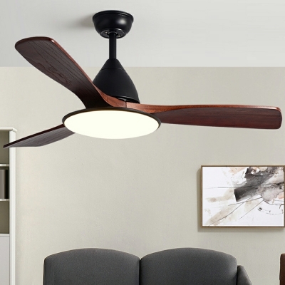 Contemporary Ceiling Fan Lighting with Acrylic Shade LED Fan Light