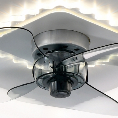 Flush Ceiling Light Kid's Room Style Acrylic Flush Fan Light for Living Room