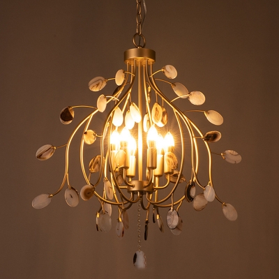 Globe Metal Chandelier Lighting Fixtures Modern Suspension Light for Living Room