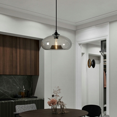 Hanging Light Kit Modern Style Glass Suspension Pendant Light for Living Room