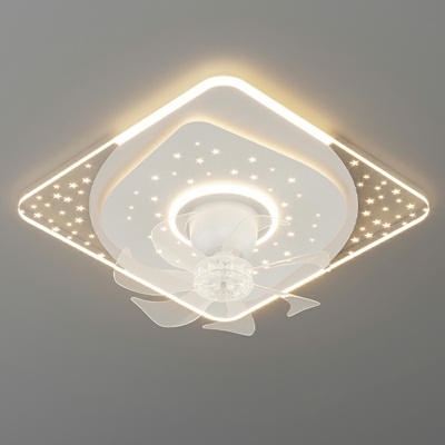 Nordic Geometrical Flush Mount Ceiling Light Fixtures Acrylic Ceiling Mounted Fan Light