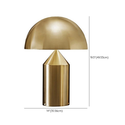 Dome Shape Nightstand Lamp Single Bulb Minimalistic Style Night Table Lamp
