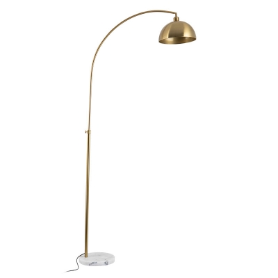 Minimalistic Style Standing Floor Lamp Single Bulb Floor Lighting in Gold