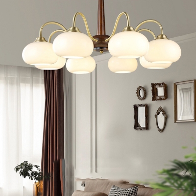 Wood Modern Chandelier Light Fixtures Minimalism Hanging Ceiling Lights for Living Room