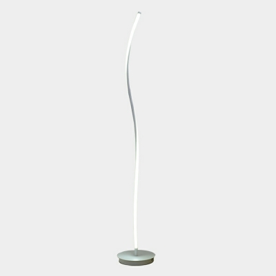 1 Light Floor Lamps Modern Style Linear Shade Plastic Standard Lamps for Living Room