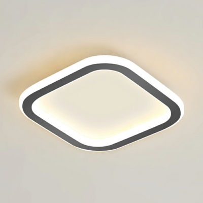 1-Light Flush Chandelier Lighting Modern Style Geometric Shape Metal Ceiling Mounted Lights