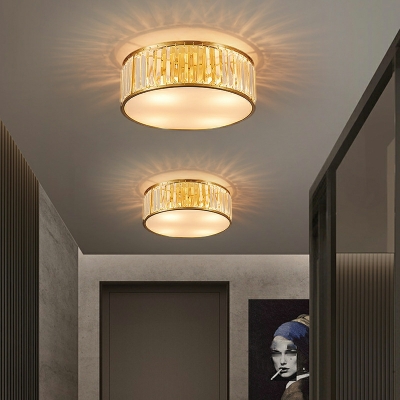 4-Light Ceiling Mounted Lights Modernist Style Drum Shape Metal Flush Light Fixtures