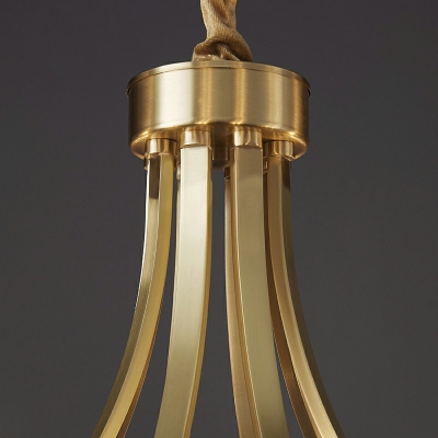 E27 Chandelier Lighting Fixtures Brass and Glass Hanging Pendant Lights