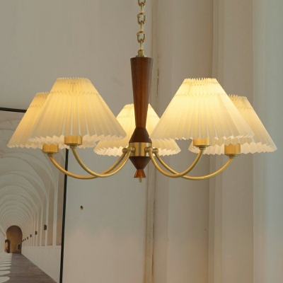 Fabric Chandelier Lighting Fixtures Modern Suspension Light for Living Room