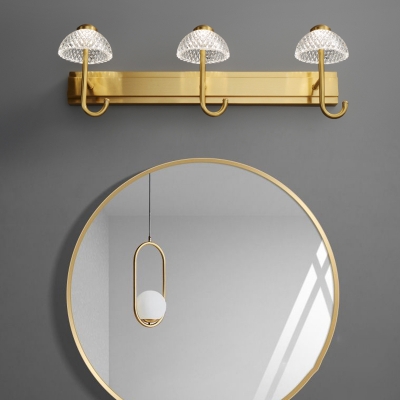 Modernist Third Gear Umbrella Wall Mounted Vanity Light Glass Vanity Mirror Bath Light