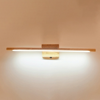 Wooden Wall Mounted Light Fixture Linear Shape LED Vanity Wall Light Fixture