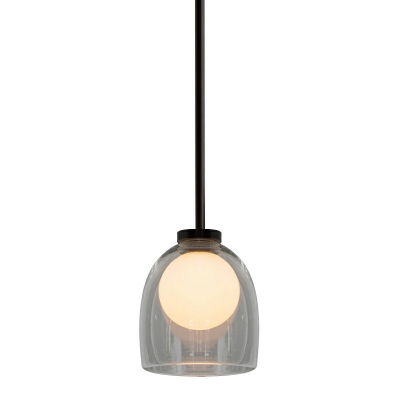 1-Light Hanging Lamp Kit Minimalism Style Dome Shape Metal Pendant Ceiling Lights