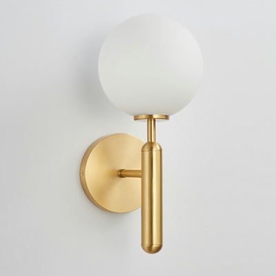 1-Light Sconce Lights Minimalistic Style Ball Shape Metal Wall Mounted Lamps