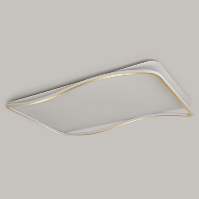 2-Light Flush Light Fixtures Modern Style Geometric Shape Metal Ceiling Mounted Lights