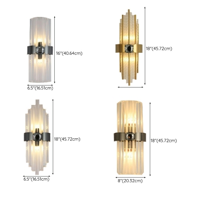 2-Light Wall Sconce Lighting K9 Crystal Wall Mounted Light Fixture for Bedroom