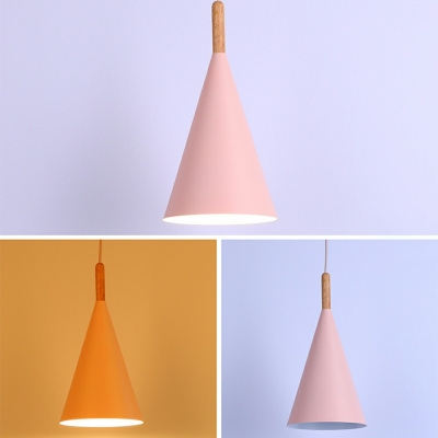 Cone Pendant Light Modern Style Metal Ceiling Pendant Light for Living Room