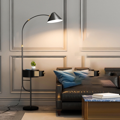 Cone Shape Standing Floor Lighting Single Head Floor Lamp for Bedroom