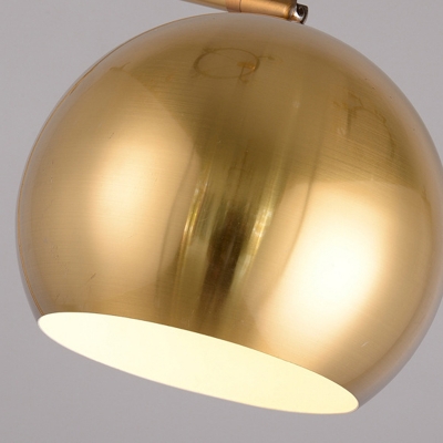 Dome Shape Standing Floor Lamp Single Light Metal Floor Lighting