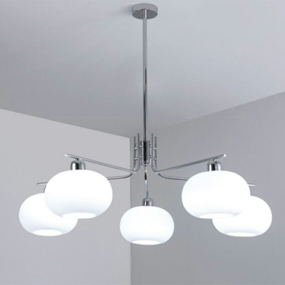 Drum Glass Chandelier Lighting Fixtures Industrial Vintage Hanging Ceiling Lights for Living Room