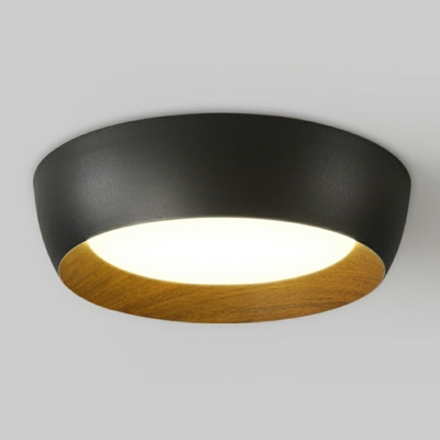 Metal Drum Flush Mount Ceiling Light Fixture Modern Close To Ceiling Lamp for Bedroom
